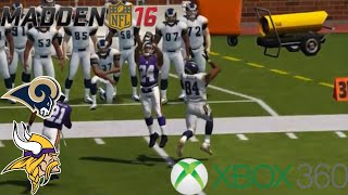 Madden 16 Week 9 St Louis Rams VS Minnesota Vikings 2024 [upl. by Deana]