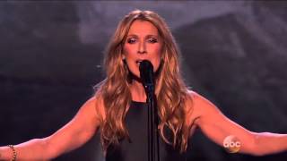 Celine Dion Lhymne à Lamour Tribute to Paris victims PrayForParis AMAs 2015 [upl. by Hannaoj371]