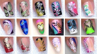 New Nails Art For Summer  Mix Color Nail Design  Nails Inspiration [upl. by Schwejda139]