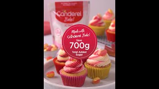 Canderel Bake Rhubarb and Custard Cupcakes [upl. by Nivrehs253]