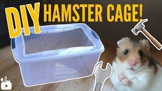 HOW TO MAKE A BIN CAGE  DIY Hamster cage [upl. by Assadah758]