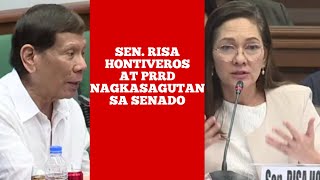 Sen Risa Hontiveros at PRRD Nagkasagutan sa Senate Blue Ribbon Committee Hearing senatehearing [upl. by Godrich]