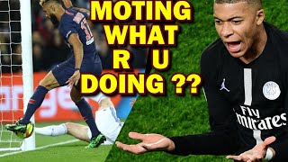 Choupo Moting goal line miss deflection PSG Strasbourg [upl. by Yartnoed]