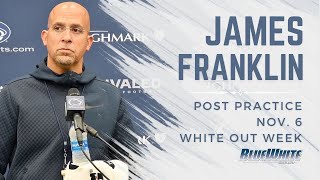 Penn State head coach James Franklin discusses upcoming clash with Washington in 2024 White Out [upl. by Jakoba]