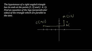 The hypotenuse of a right angled triangle has its ends at the points 1 3 and – 4straightline [upl. by Hephzipa]