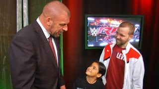 Triple H surprises fans Billy and Bianca backstage at Raw [upl. by Reamy473]