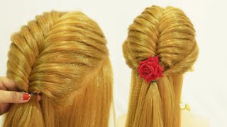 simple braided hairstyle for long hair  open hair  braids hairstyle for girl hairstyle [upl. by Bartlet]