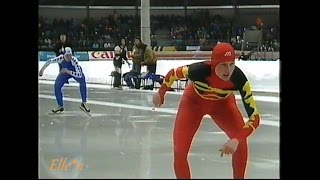 World Championships Sprint Inzell 1991  1000 m Aaftink  Hauck [upl. by Llehcnom]