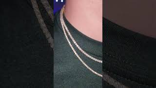 14k 3mm amp 25mm Diamond Tennis Chains from gusvillajewelry Review Vids Coming Soon shorts [upl. by Byrom706]