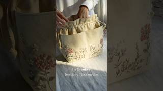 Embroidery and sewing🪡✨ In October sewingprojects velvetbag embroidery [upl. by Jelene]