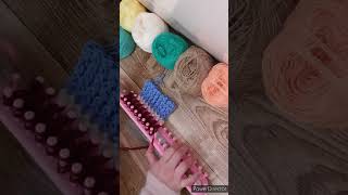 Loom knitting  loom knit headband  loom knitting blanket  rectangular  diy  crochet [upl. by Ainet372]