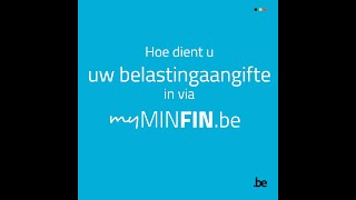 Hoe dient u uw belastingaangifte in via MyMinfin [upl. by Nnoved452]