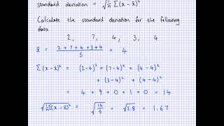 GCSE Statistics  Standard deviation [upl. by Nivrae]