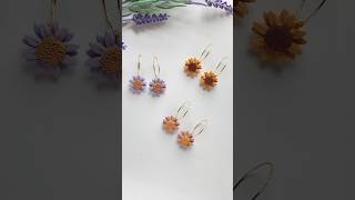 Behind the scenes  Crafting Daisy Polymer Clay Hoop Earrings [upl. by Luckett]