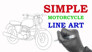 Rev Up Your Creativity Classic Motorcycle Line Art Made Easy [upl. by Zennas]