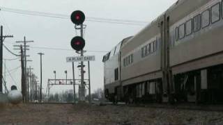 Amtrak 132 Leads Carl Sandburg 381 West Galesburg IL [upl. by Casavant]