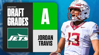 2024 NFL Draft Grades Jets select Jordan Travis No 171 Overall  CBS Sports [upl. by Airakaz]