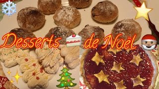 ☆ 3 desserts de Noël ☆ Tarte à la confiture Boules de neige amp Meringues en Sapin [upl. by Geri248]