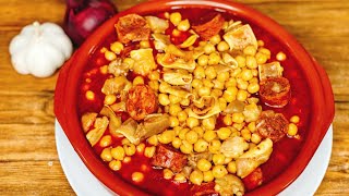 GARBANZOS CON OREJA DE CERDO Y CHORIZO [upl. by Spindell999]