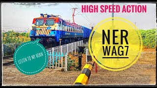 😍RARE  High Speed BHEL WAG 7 With Brand New COACHES🤩  NER WAG 7  New BCNA Wagons [upl. by Koller]