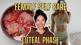 how to cycle sync in your LUTEAL PHASE  diet workouts symptoms [upl. by Hareemas441]