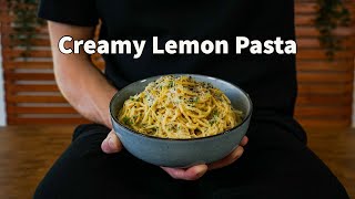 Creamy Garlic Lemon Pasta  One Of The Easiest Pasta Recipes [upl. by Blodgett]