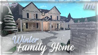 Bloxburg  Winter Family Home  Speed Build  No Large Plot 171k [upl. by Aenotna]