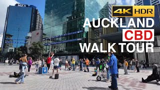 End of Winter  Auckland CBD Saturday Noon Walk Tour New Zealand 4K [upl. by Ecilahs552]