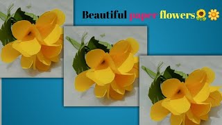 beautiful handmade paper flowers 🌻🌼diyflowercolour paper flowersAINAcolourfulcreations handmade [upl. by Chud905]