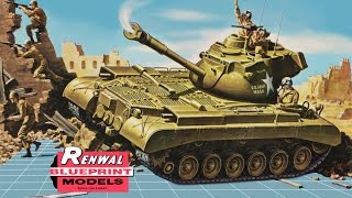 Renwal 132 M47 Patton Tank Model Kit Review [upl. by Elylrac863]