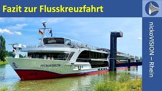 nickoVISION auf dem Rhein Fazit der Flusskreuzfahrt [upl. by Betteann]