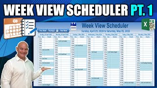 How To Create This AMAZING Week View Schedule In Excel Part 1 [upl. by Aerdnak727]