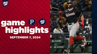 Nationals vs Pirates Game 2 Highlights 9724  MLB Highlights [upl. by Aldo]