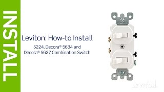 How to Install a Combination Device with Two Single Pole Switches  Leviton [upl. by Fenton]