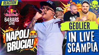 GEOLIER LIVE A SCAMPIA  REDBULL 64 BARS   Reaction by Arcade Boyz [upl. by Nazus]