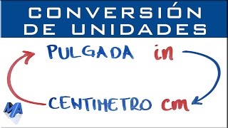 Convertir pulgada a centímetros o a metros [upl. by Phillie]