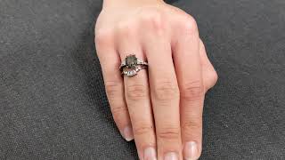 Salt and Pepper Black Diamond Wedding Ring  2 Carat Diamond Ring  14K 18K Ring [upl. by Ibed]