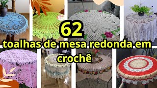 62 MODELOS DE TOALHAS DE MESA REDONDA em CROCHÊ 2023 [upl. by Anahsohs]