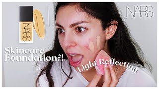 NEW NARS Light Reflecting Advanced Skincare Foundation Review on ACNE [upl. by Ayokahs]