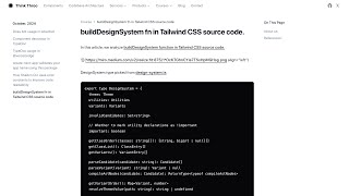 buildDesignSystem fn in Tailwind CSS source code [upl. by Yanahc850]