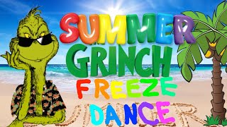 Summer Grinch Freeze Dance Yoga  Summer Brain Break  Just Dance  Freeze Damce  Gonoodle Inspired [upl. by Anwad]