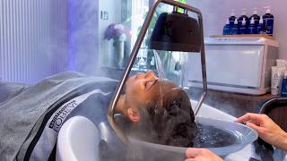 ASMR Relaxing Japanese Headspa Water Massage with Scalp Analysis Massage Shampoo [upl. by Senga851]