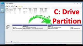 How to create Partition on Windows 11  C Drive Partition in HP laptop  Partition Hard Drives [upl. by Calvina]