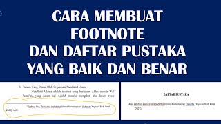 Cara Membuat Footnote dan Daftar Pustaka yang baik dan Benar  Tentang Penulisan [upl. by Campney883]