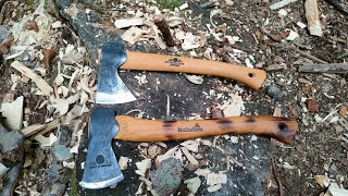 Gränsforks Brüks Wildlife Hatchet vs Hultafors Hultan [upl. by Terzas]