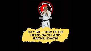 Day 60 of learning about Martial Arts  How to do Heiko Dachi and Hachiji Dachi karate [upl. by Rednave]