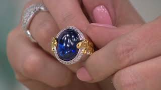 TOVA Diamonique TwoTone Elephant Cabochon Ring on QVC [upl. by Enrica]