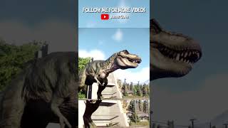 🦖TYRANNOSAURUS REX BULL vs INDOMINUS REX in JWE2 jurassicworld jurrasicworldevolution2 dinosaur [upl. by Naraa]