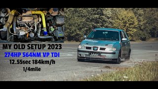 MY OLD SETUP 2023  SEAT IBIZA TDI VP 274HP 564NM  DRAG RACE MY IBIZA vs AUDI RS6 14MILE🔥 [upl. by Sykes911]