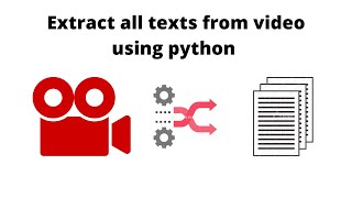 Extract all texts from video using python video to text [upl. by Garett]